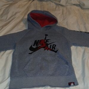 Nike Kids Air Gray and Red Hoodie